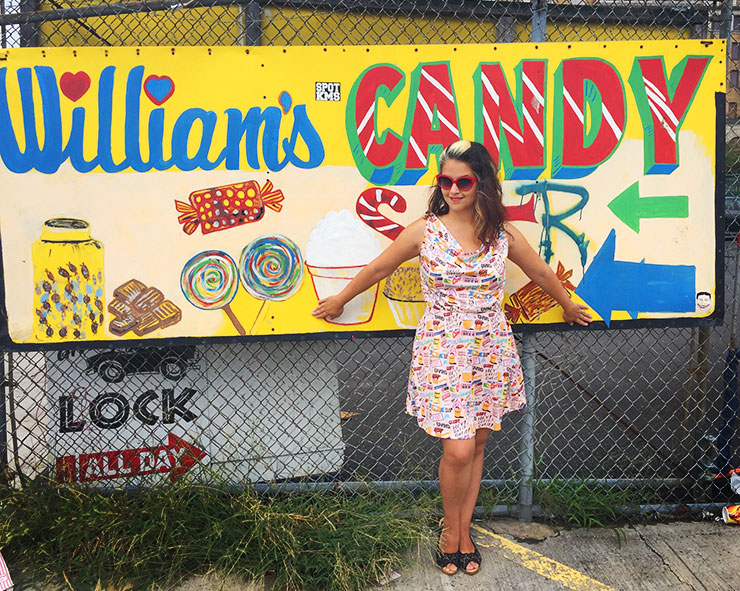 Did a mini shoot at Coney Island with some of the hand-painted signs that inspired my design.
